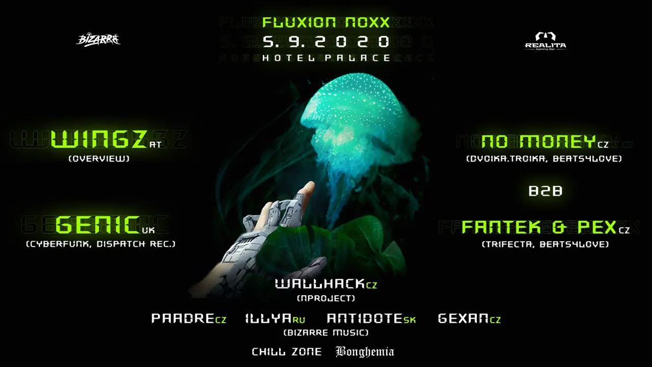 Plakát Fluxion Noxx, Hotel Palace Ostrava, 2020