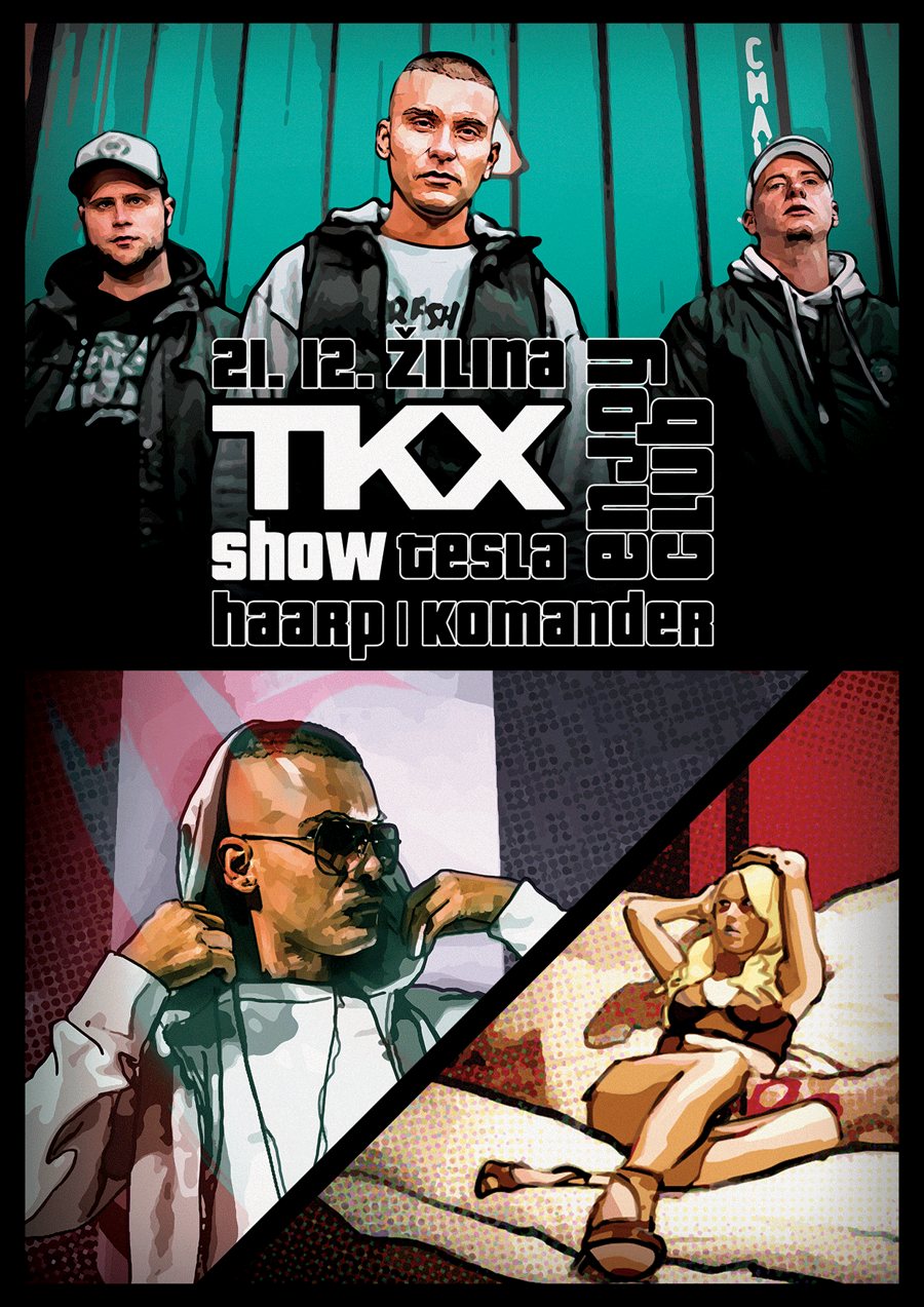 Plakát TKX show, Enjoy Club Žilina, 2019